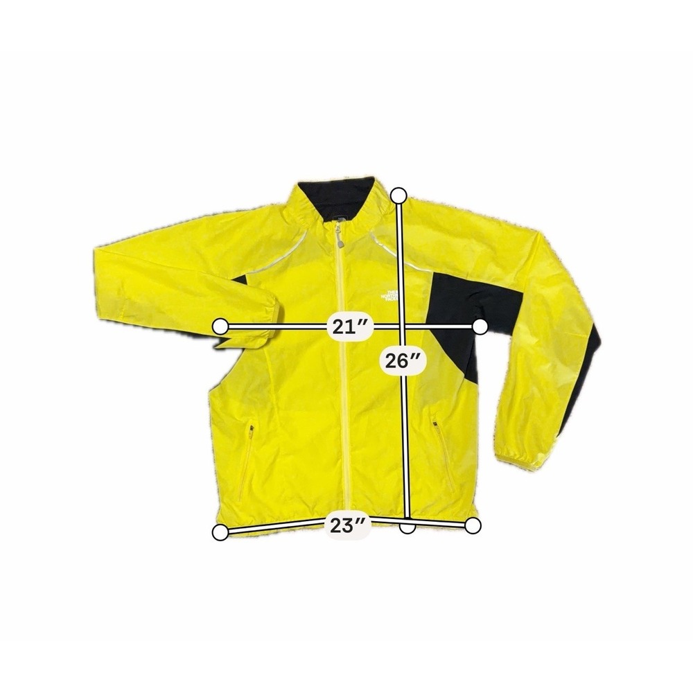 The North Face Flight Series Jacket Men's Yellow Full Zip Windbreaker Large Vent - Picture 14 of 14